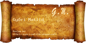 Győri Matild névjegykártya